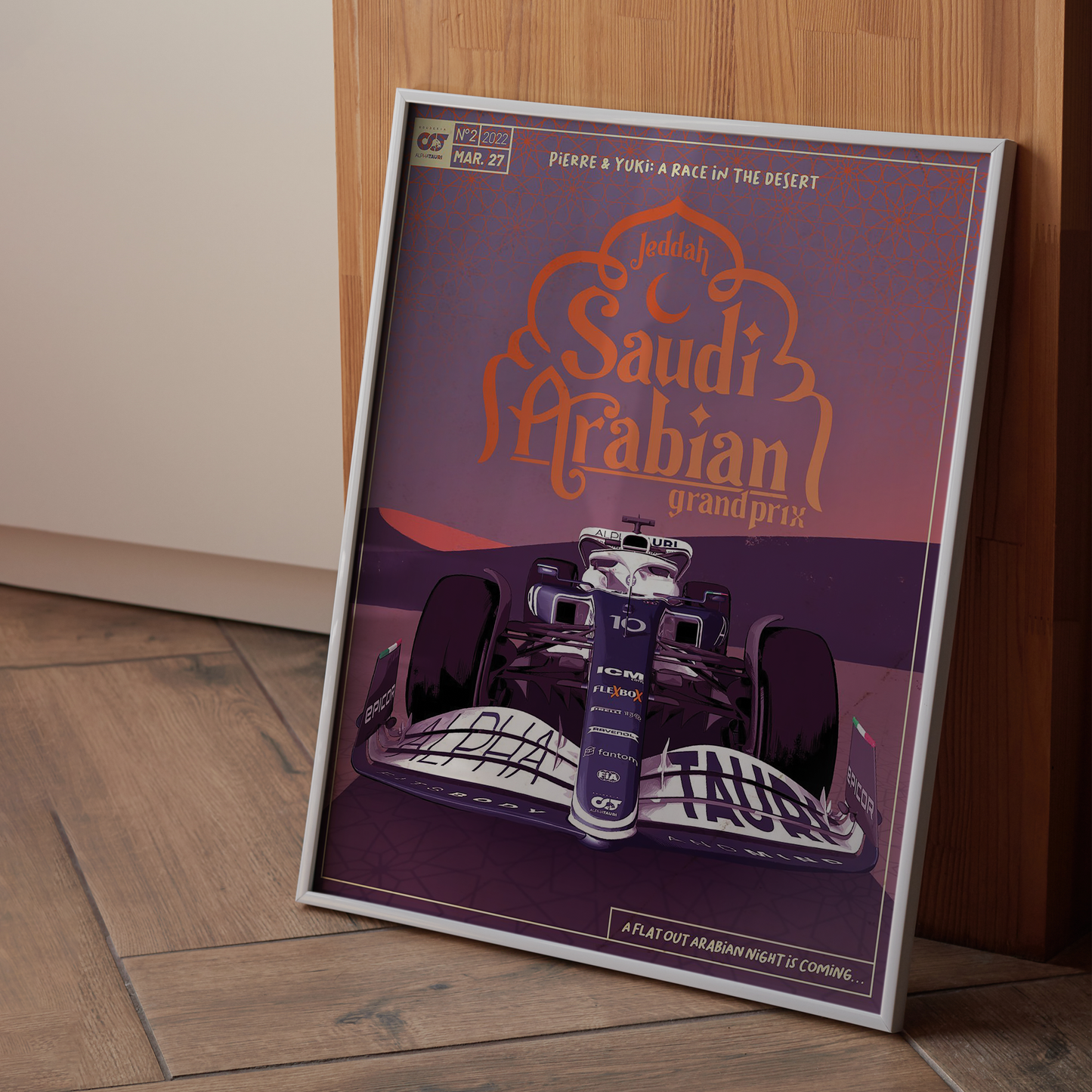 Saudi Arabia 2022 Alpha Tauri F1 Poster