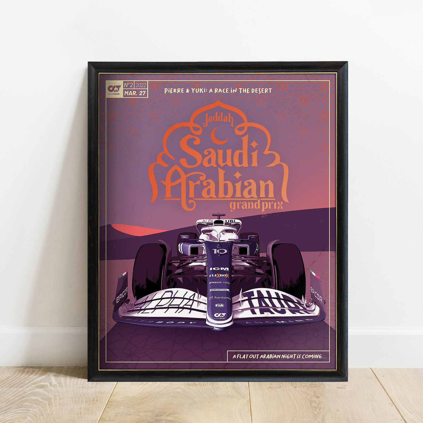 Saudi Arabia 2022 Alpha Tauri F1 Poster