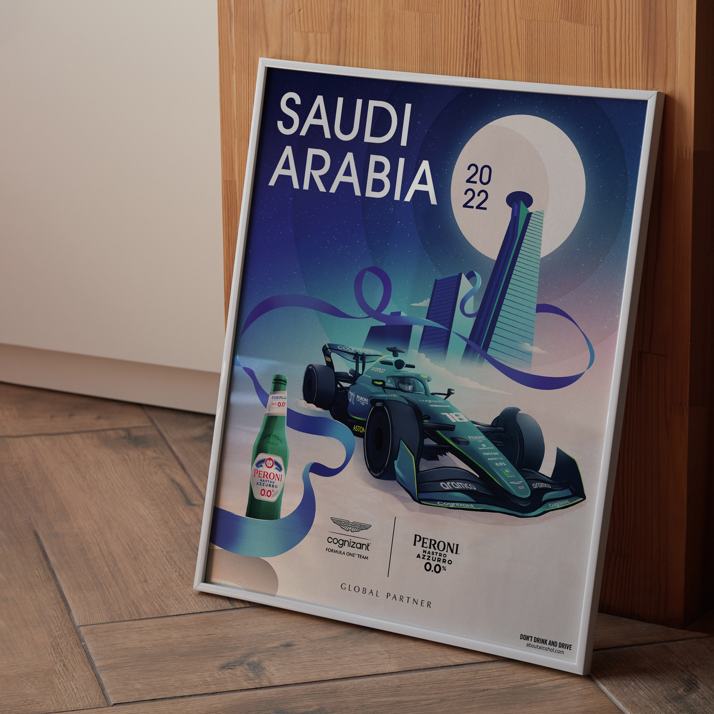 Saudi Arabia 2022 Aston Martin F1 Poster