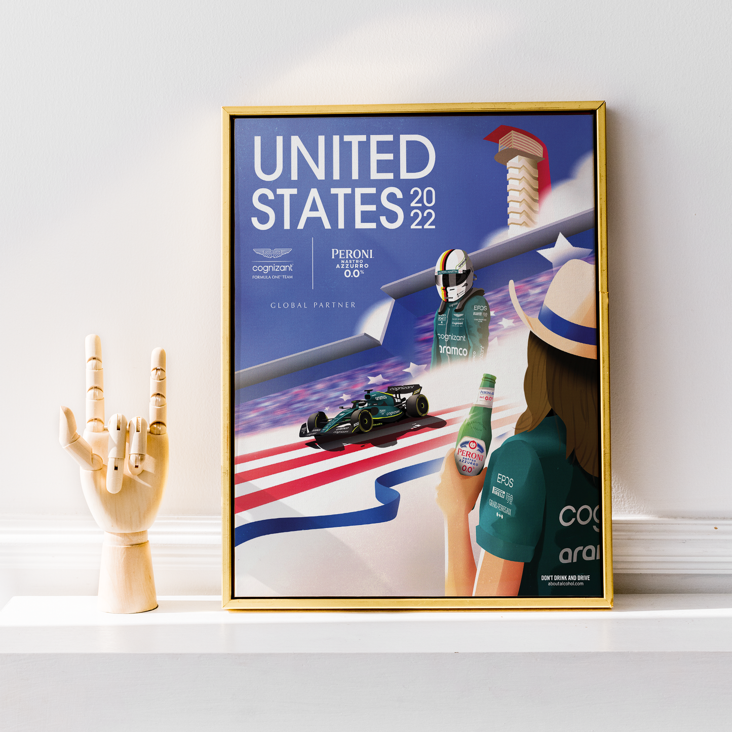 USA 2022 Aston Martin F1 Poster