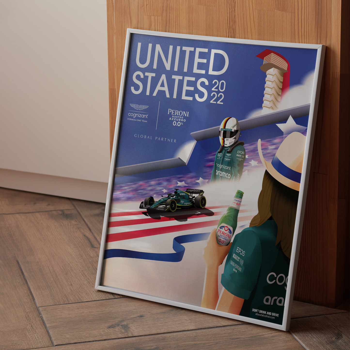 USA 2022 Aston Martin F1 Poster