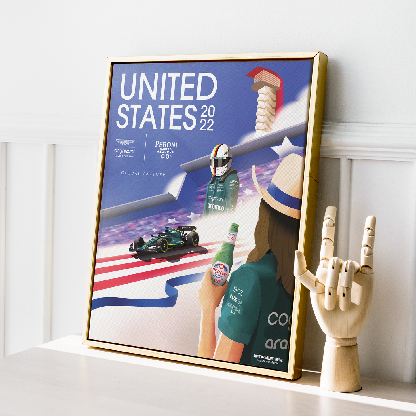 USA 2022 Aston Martin F1 Poster