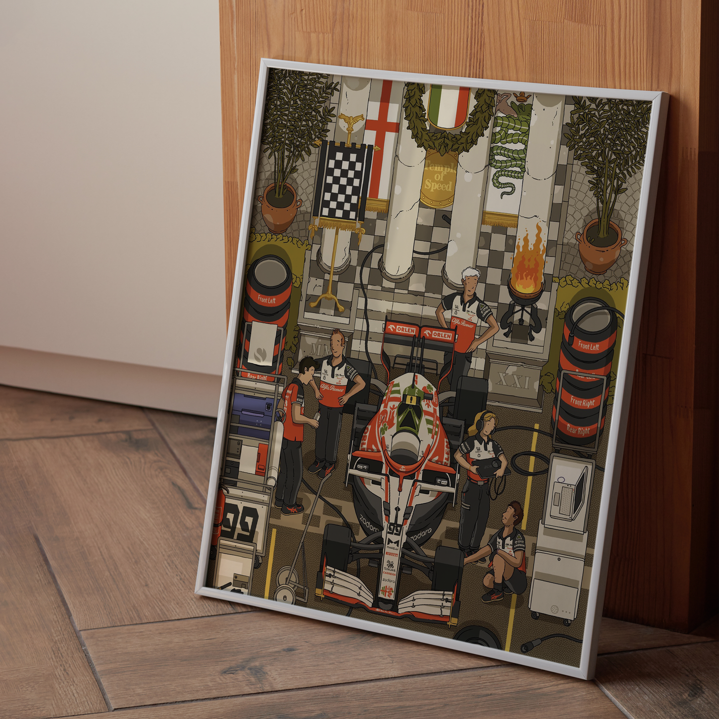 Italy 2021 Alfa Romeo F1 Poster