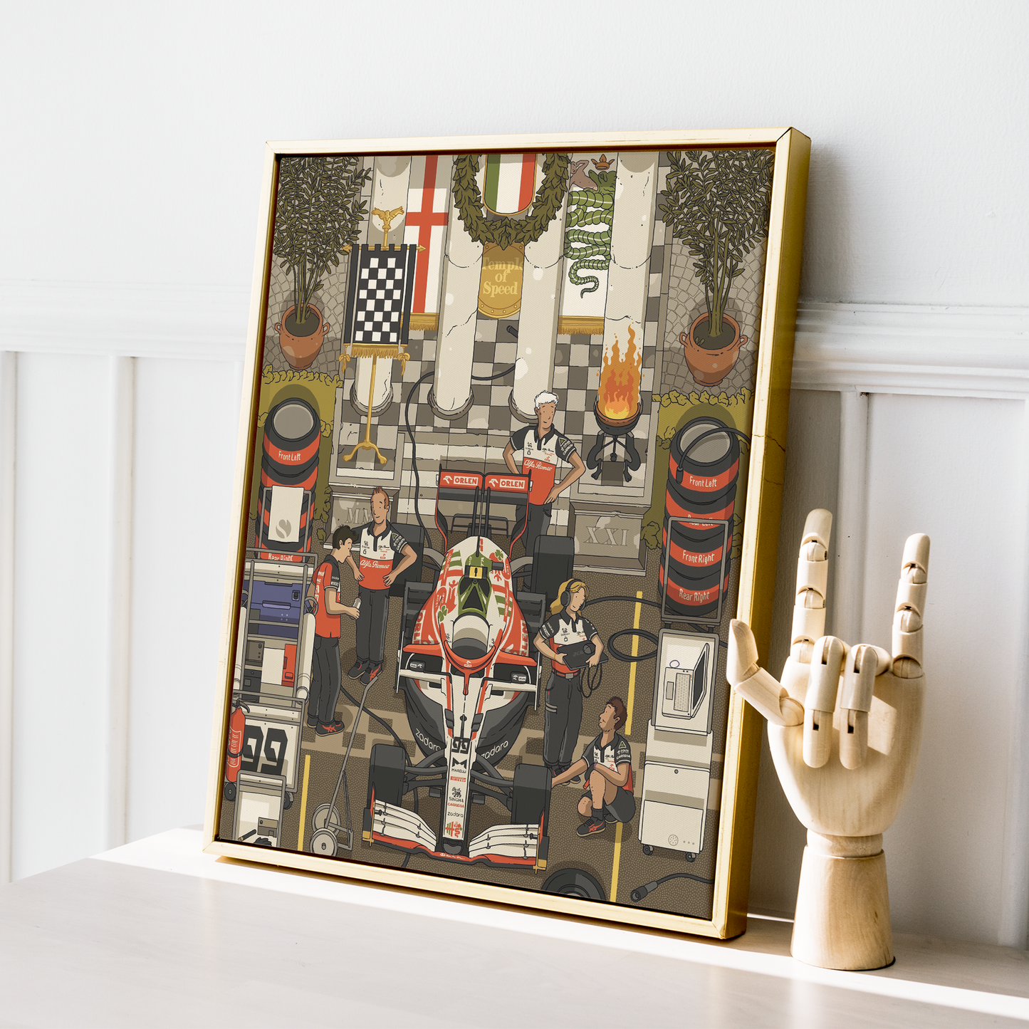 Italy 2021 Alfa Romeo F1 Poster