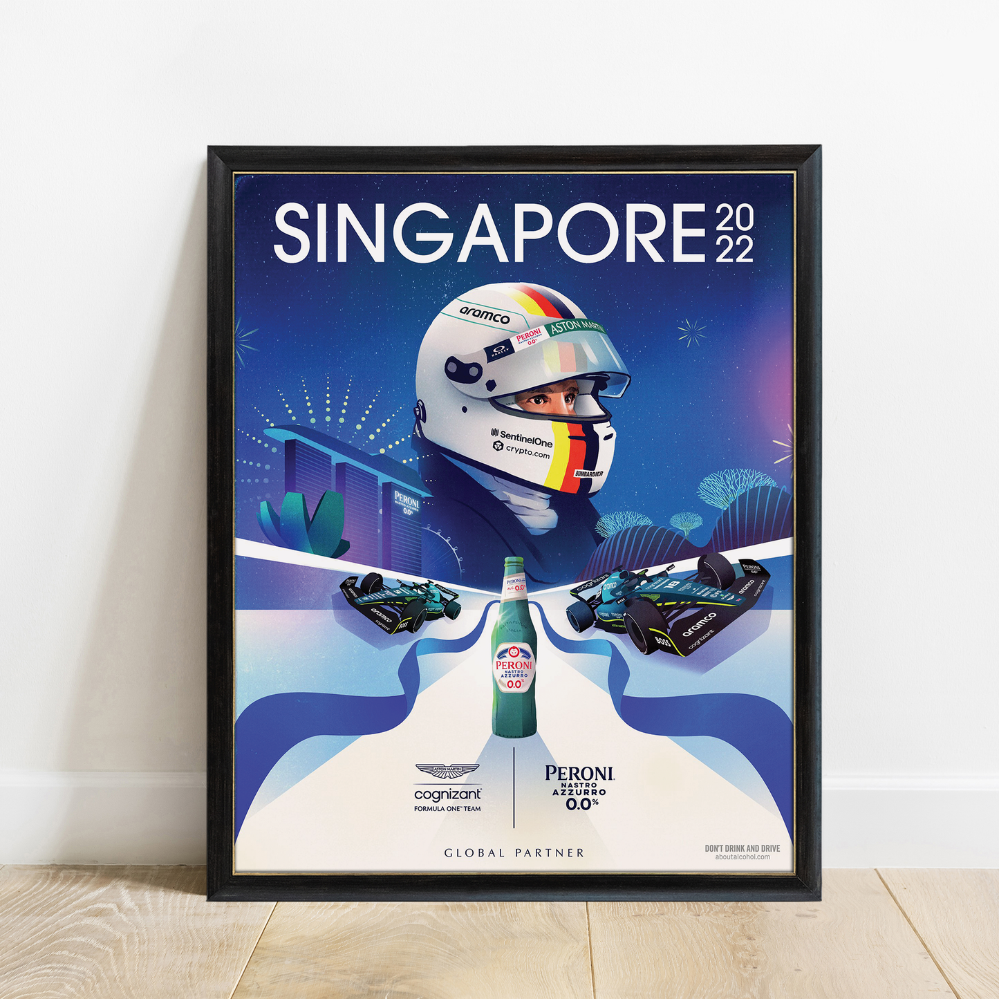 Singapore 2022 Aston Martin F1 Poster