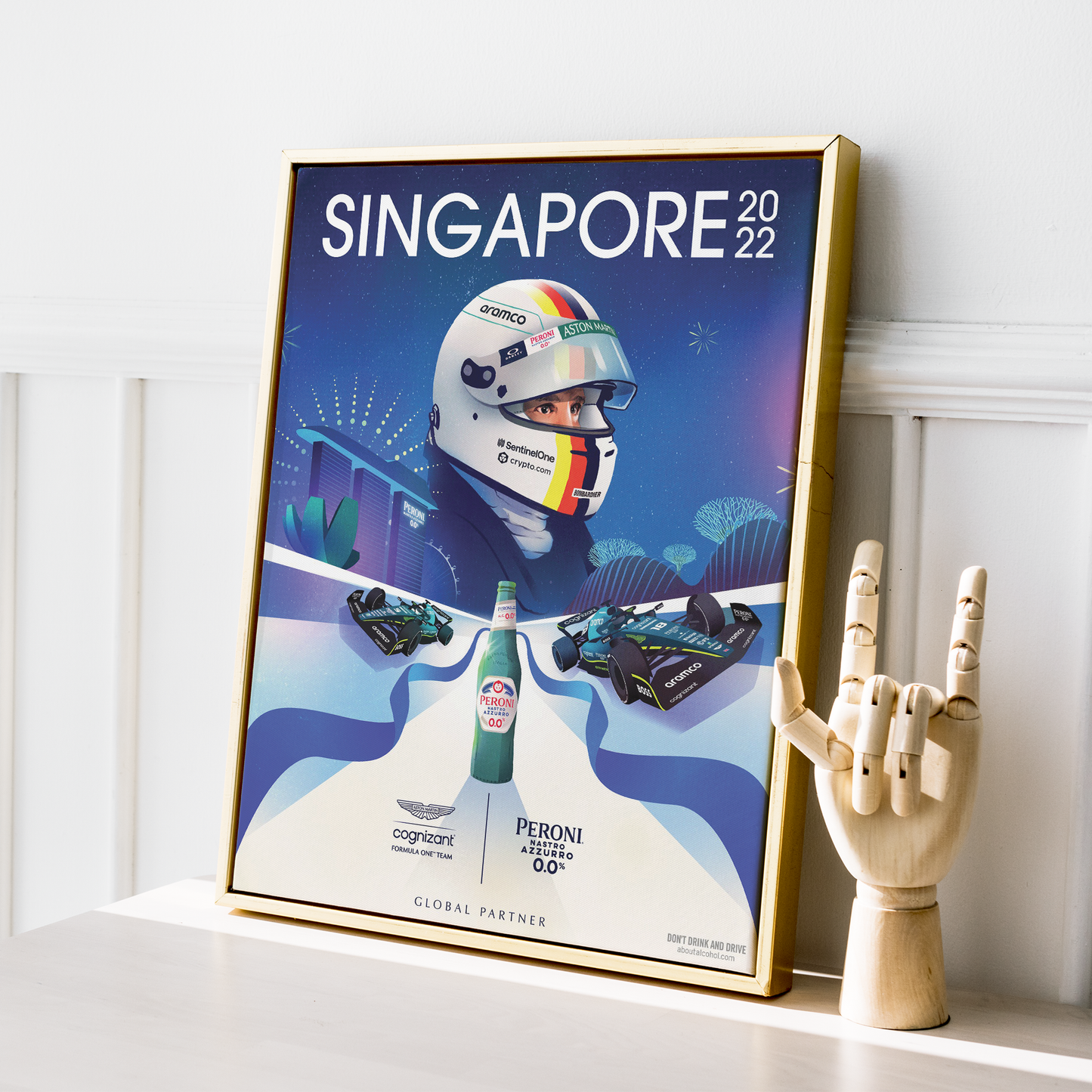 Singapore 2022 Aston Martin F1 Poster
