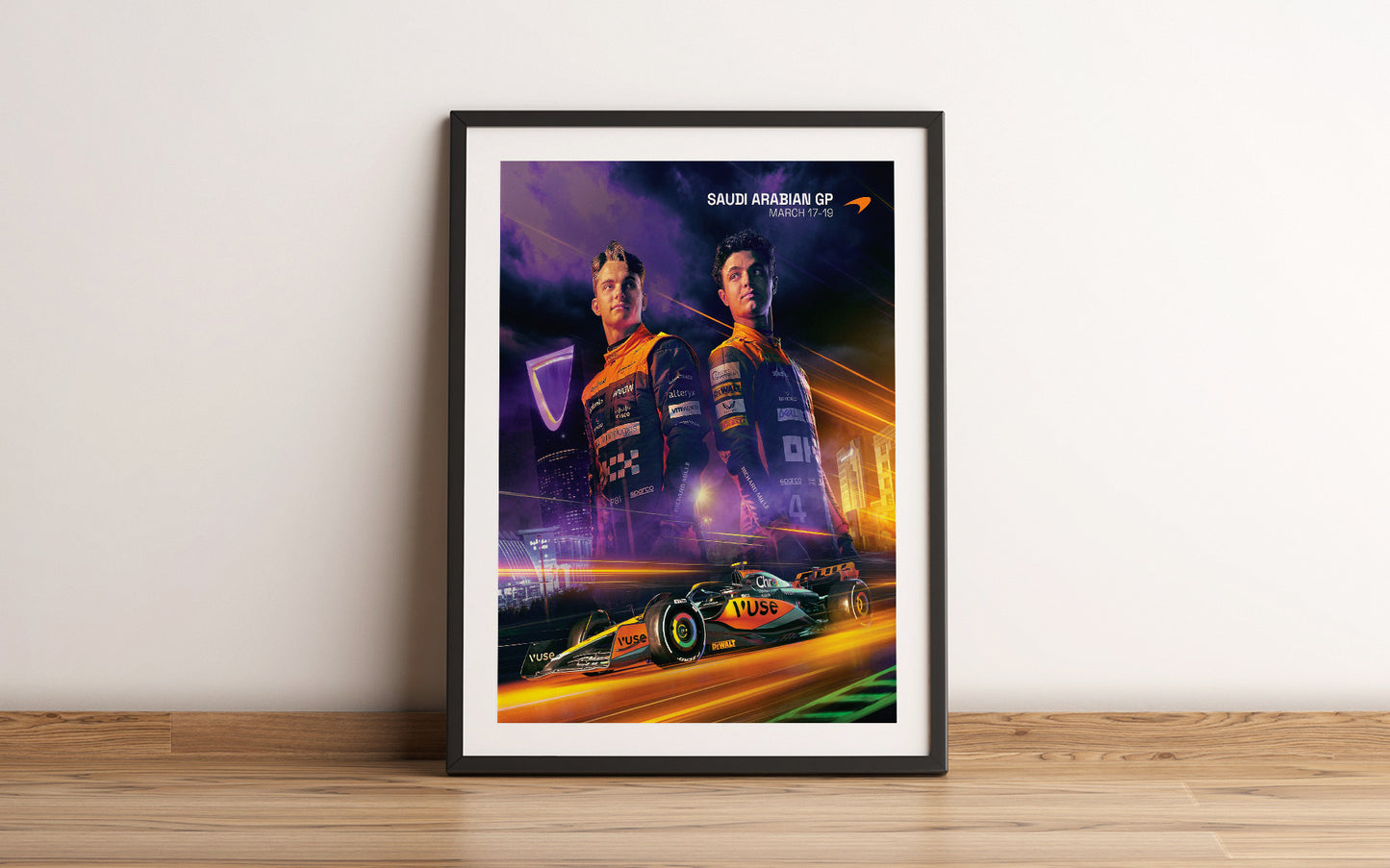 Saudi Arabia 2023 McLaren F1 Poster
