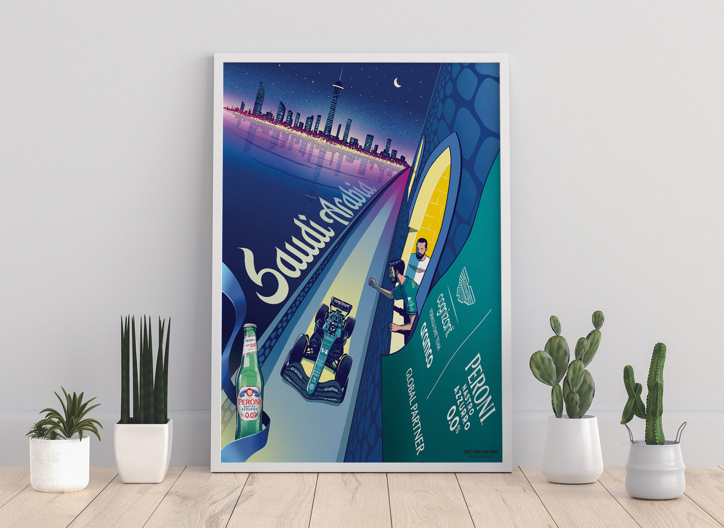 Saudi Arabia 2023 Aston Martin F1 Poster