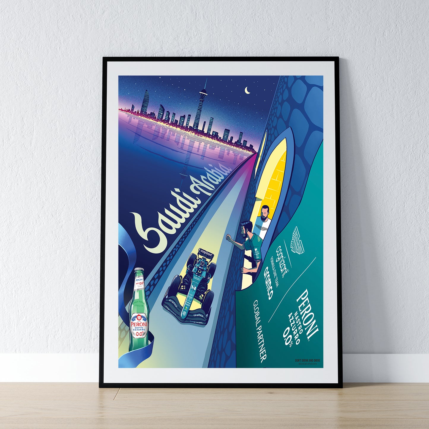 Saudi Arabia 2023 Aston Martin F1 Poster