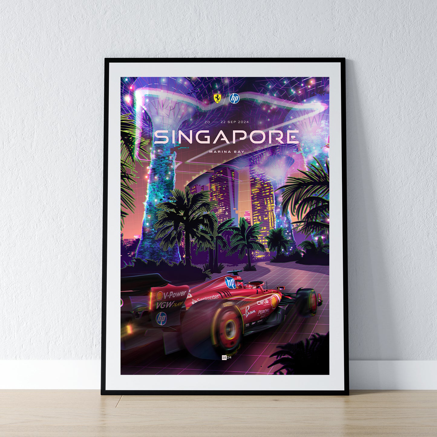 Singapore 2024 Ferrari F1 Poster image 0