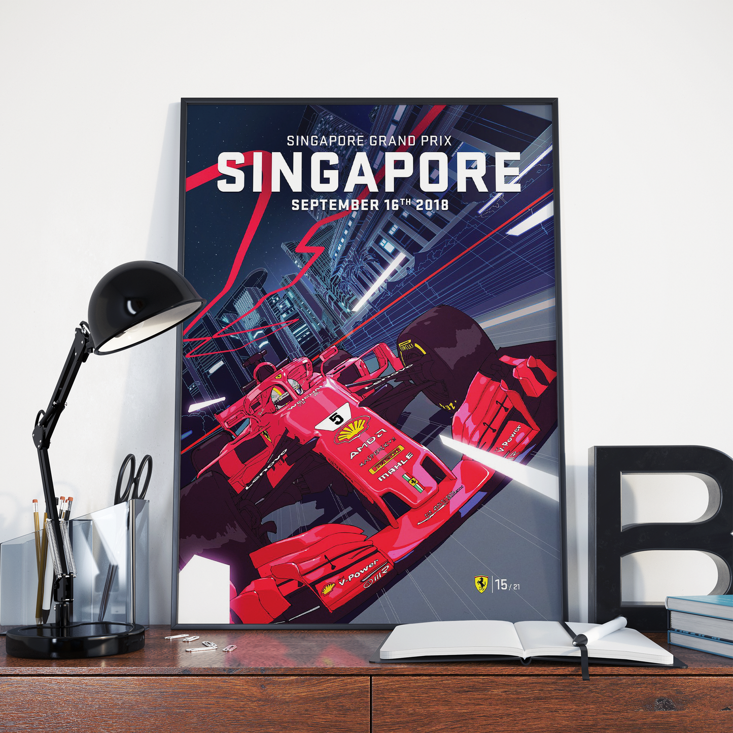 Singapore 2018 Ferrari F1 Poster image 0