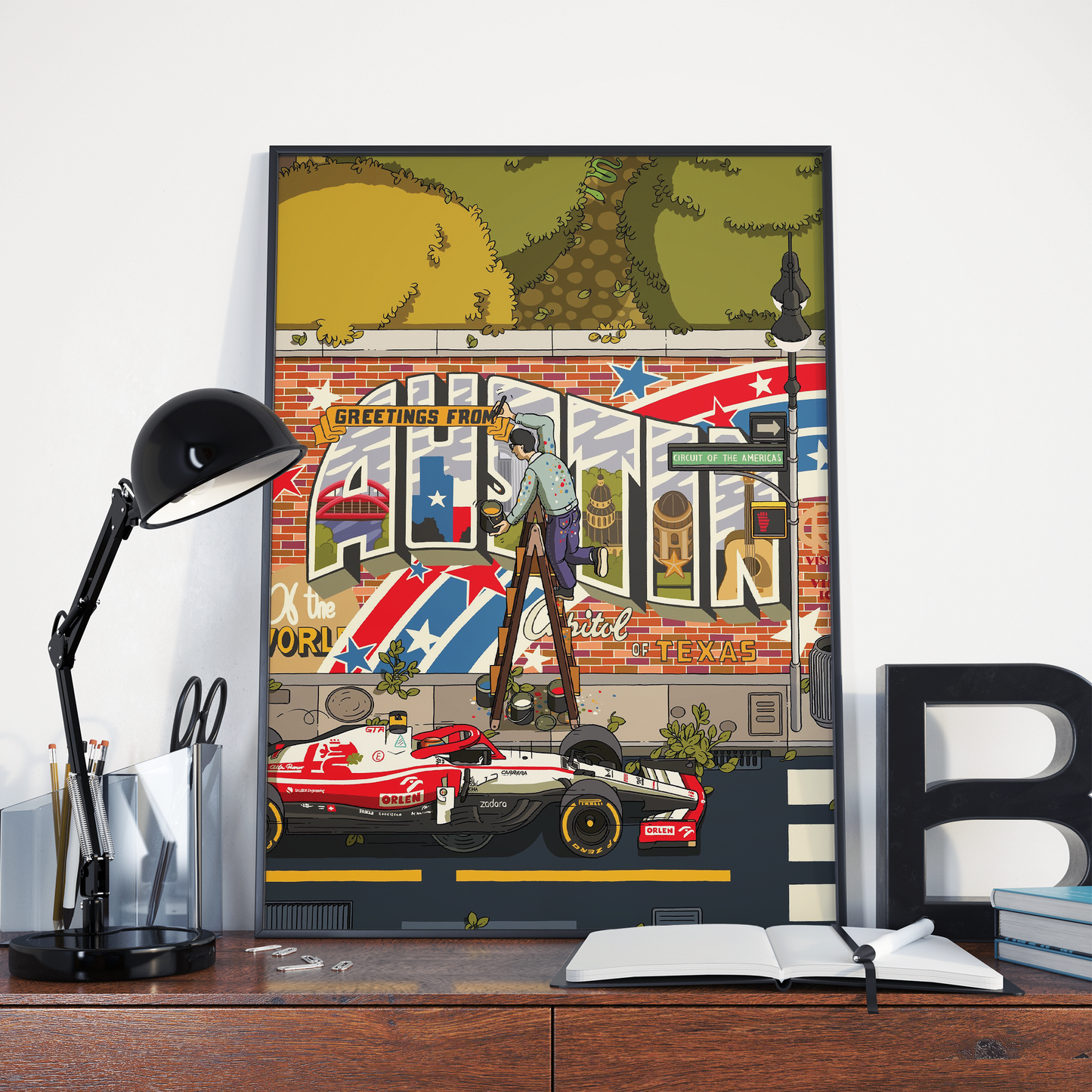 USA 2021 Alfa Romeo F1 Poster