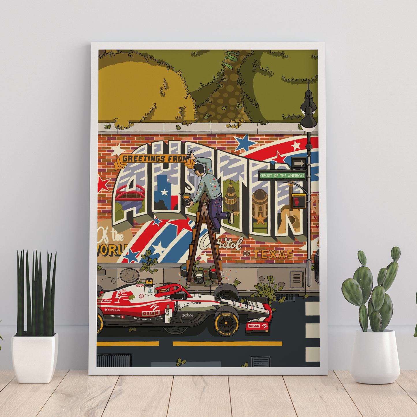 USA 2021 Alfa Romeo F1 Poster