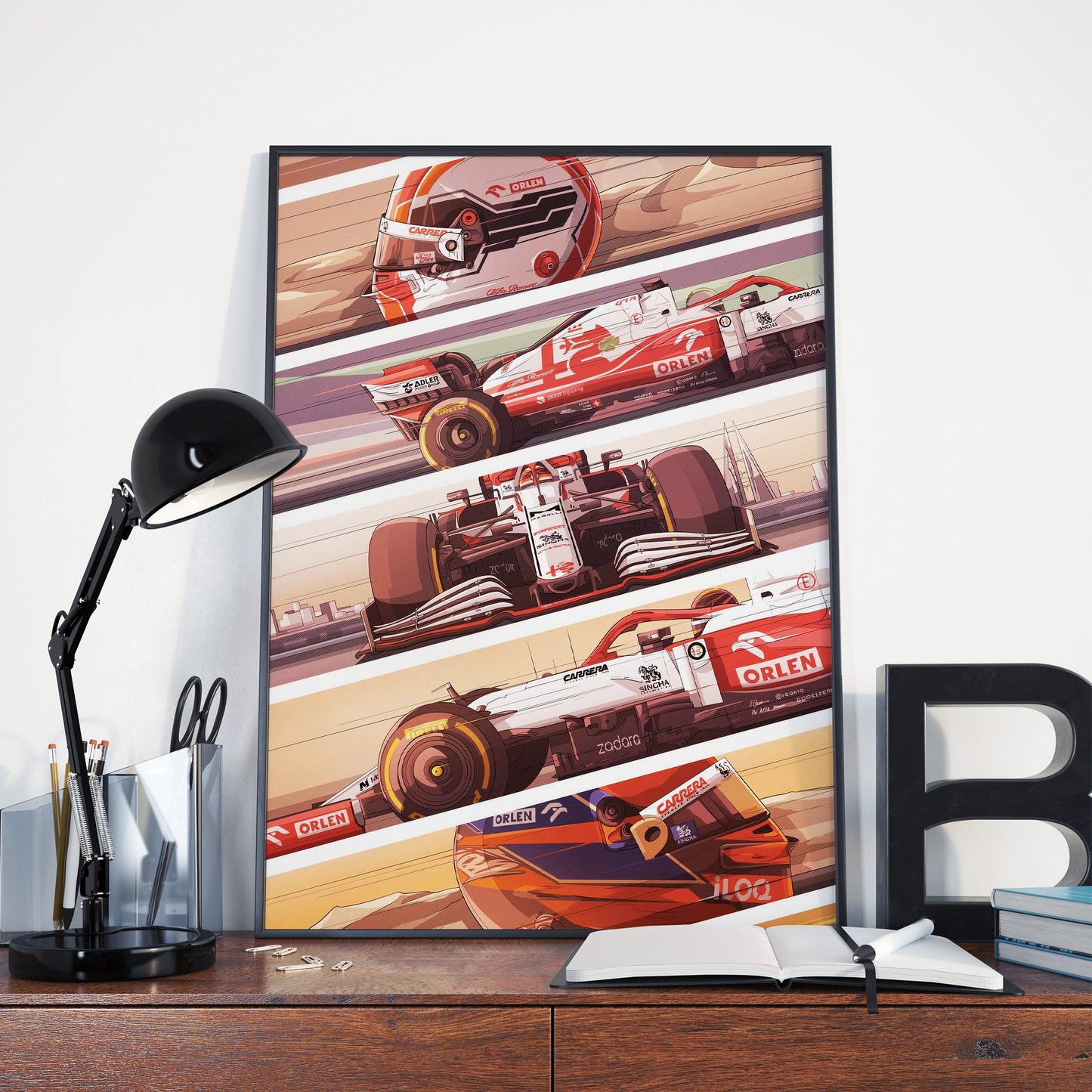 Bahrain 2021 Alfa Romeo F1 Poster