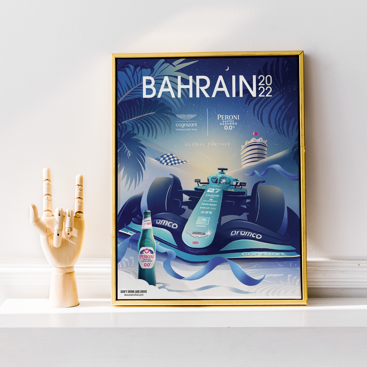 Bahrain 2022 Aston Martin F1 Poster