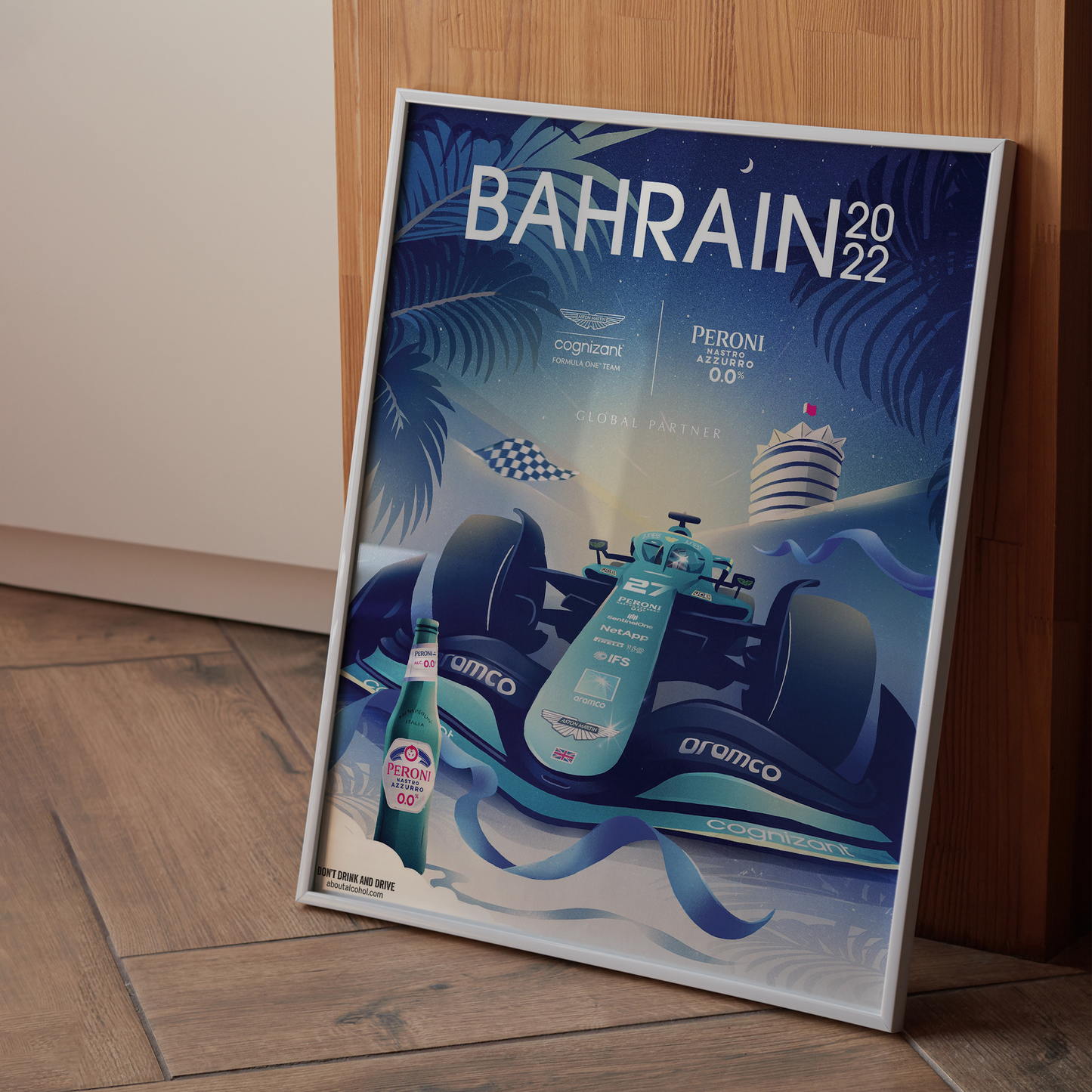 Bahrain 2022 Aston Martin F1 Poster