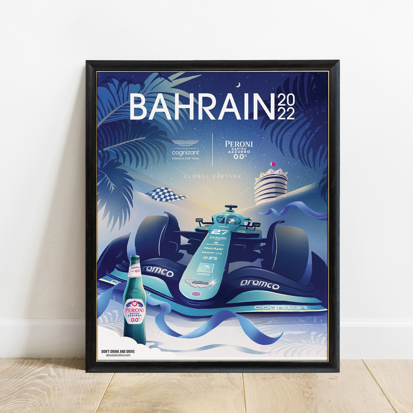 Bahrain 2022 Aston Martin F1 Poster