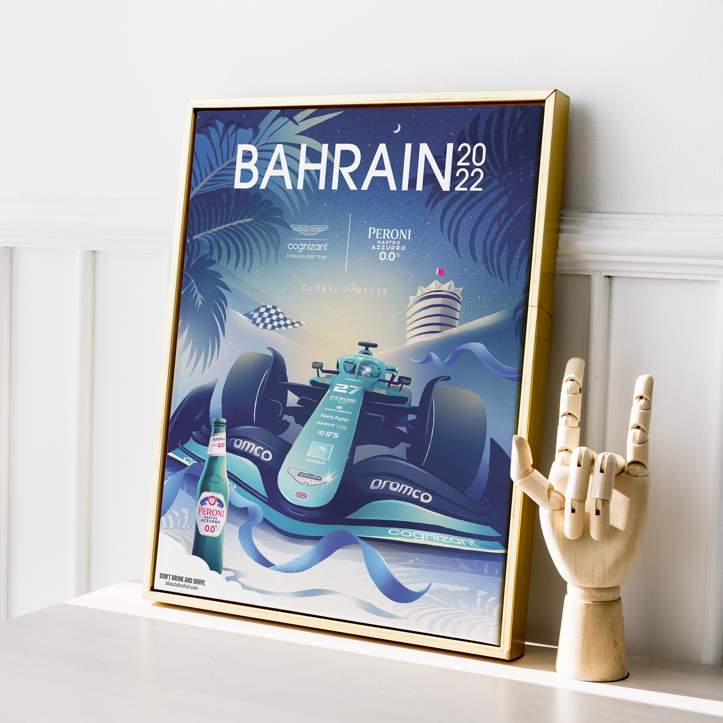 Bahrain 2022 Aston Martin F1 Poster