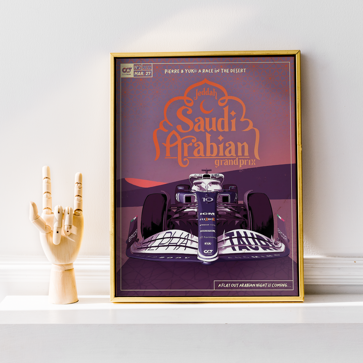 Saudi Arabia 2022 Alpha Tauri F1 Poster