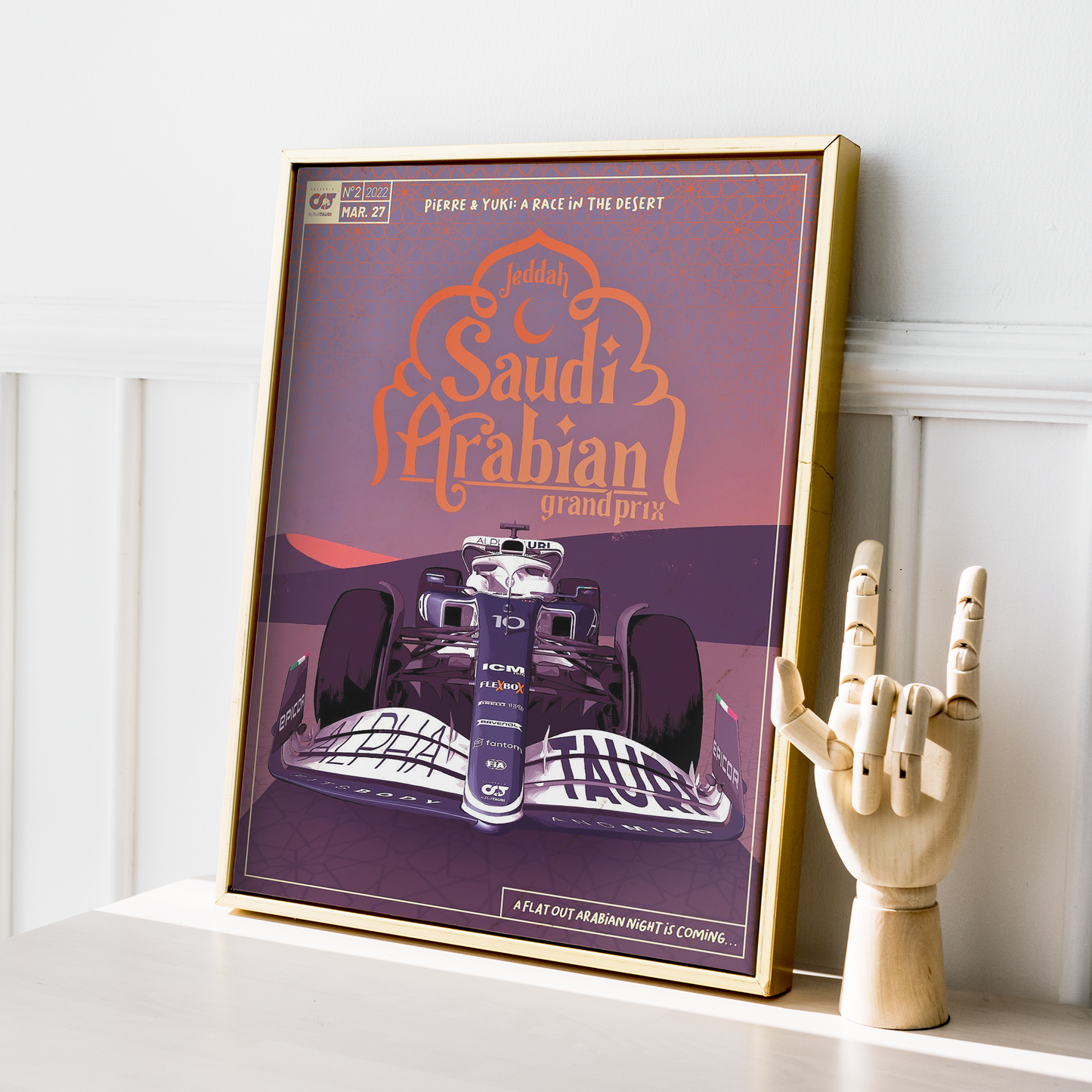 Saudi Arabia 2022 Alpha Tauri F1 Poster