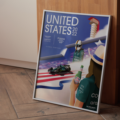 USA 2022 Aston Martin F1 Poster