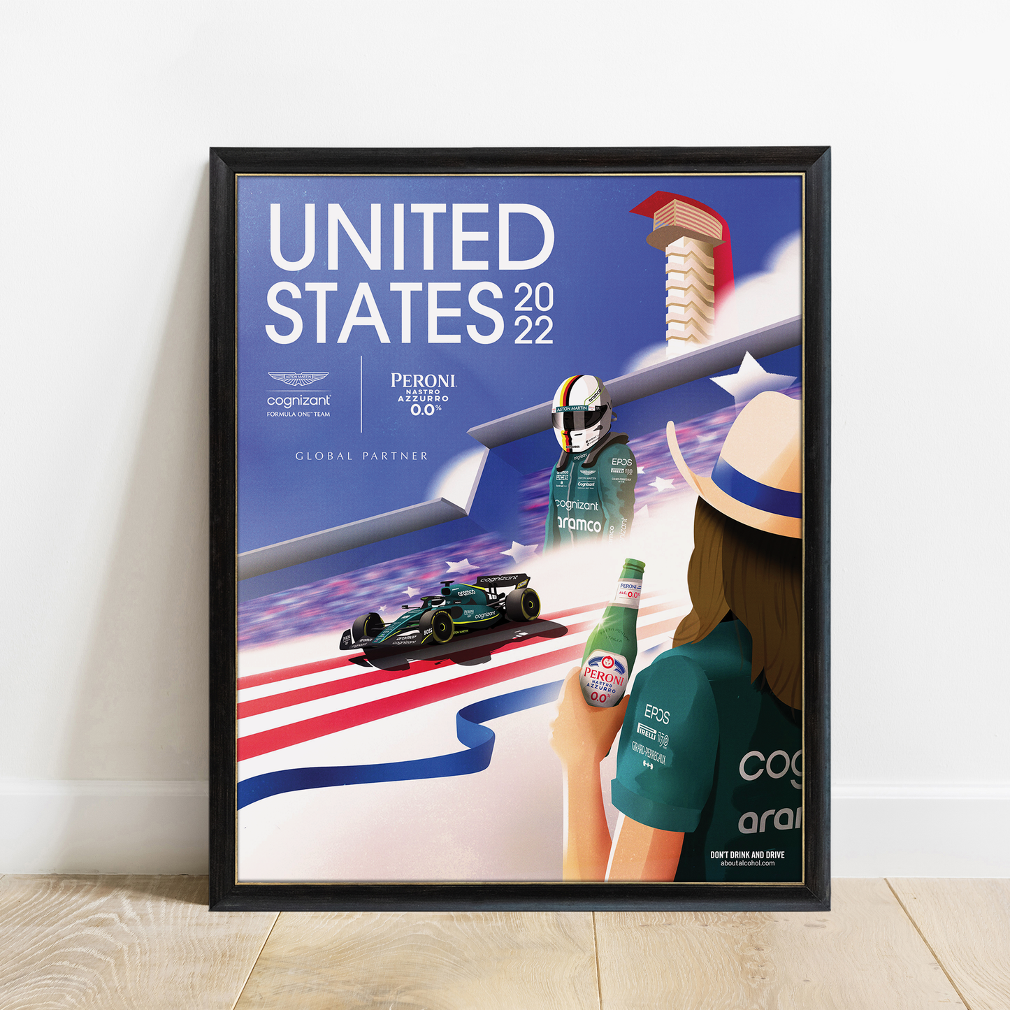 USA 2022 Aston Martin F1 Poster