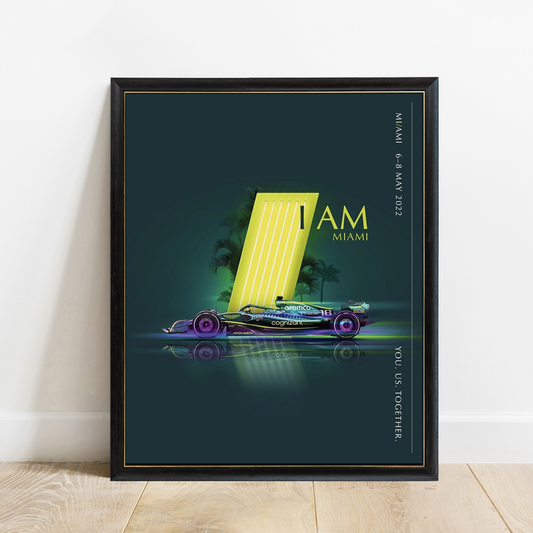 USA 2022 Aston Martin F1 Poster