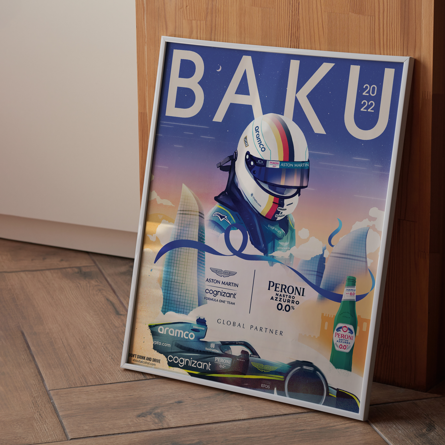 Azerbaijan 2022 Aston Martin F1 Poster