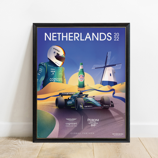Netherlands 2022 Aston Martin F1 Poster