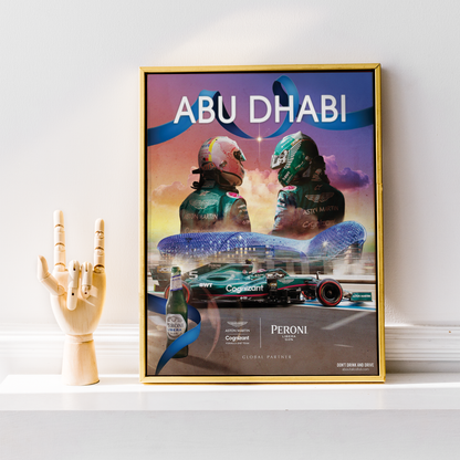 Abu Dhabi 2021 Aston Martin F1 Poster