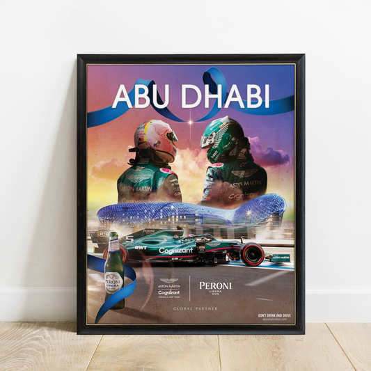 Abu Dhabi 2021 Aston Martin F1 Poster