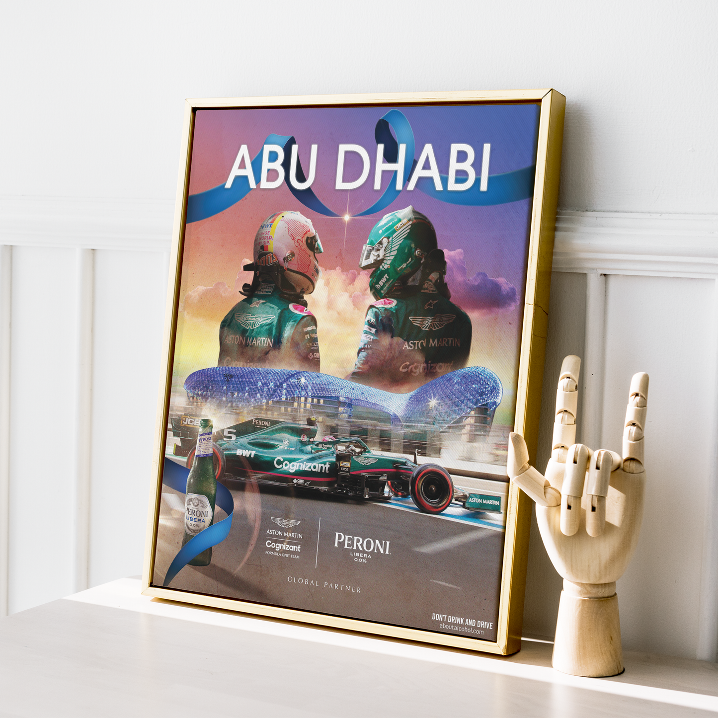 Abu Dhabi 2021 Aston Martin F1 Poster