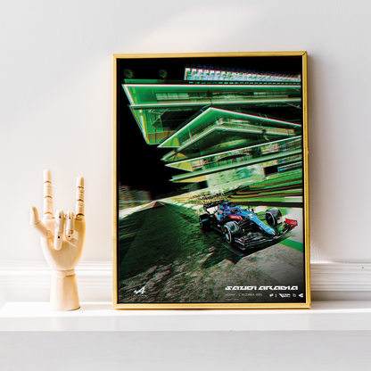 Saudi Arabia 2021 Alpine F1 Poster