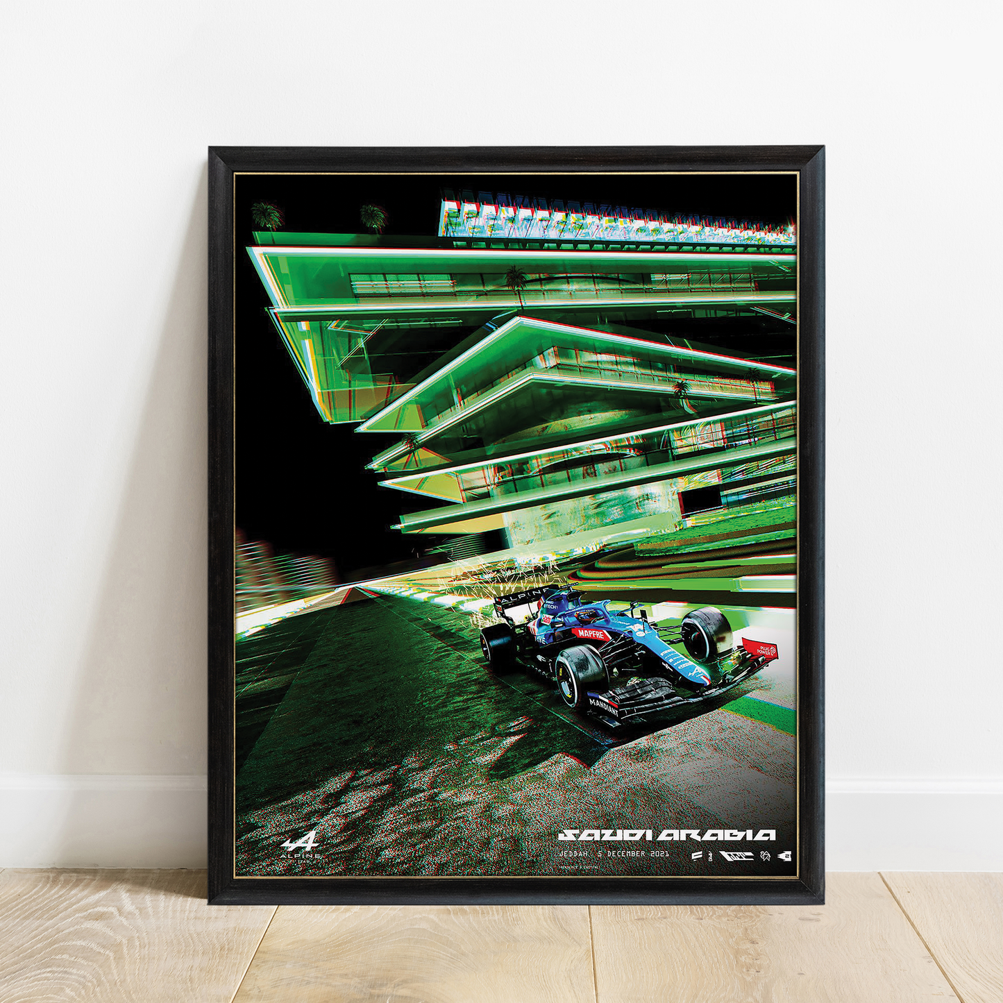 Saudi Arabia 2021 Alpine F1 Poster