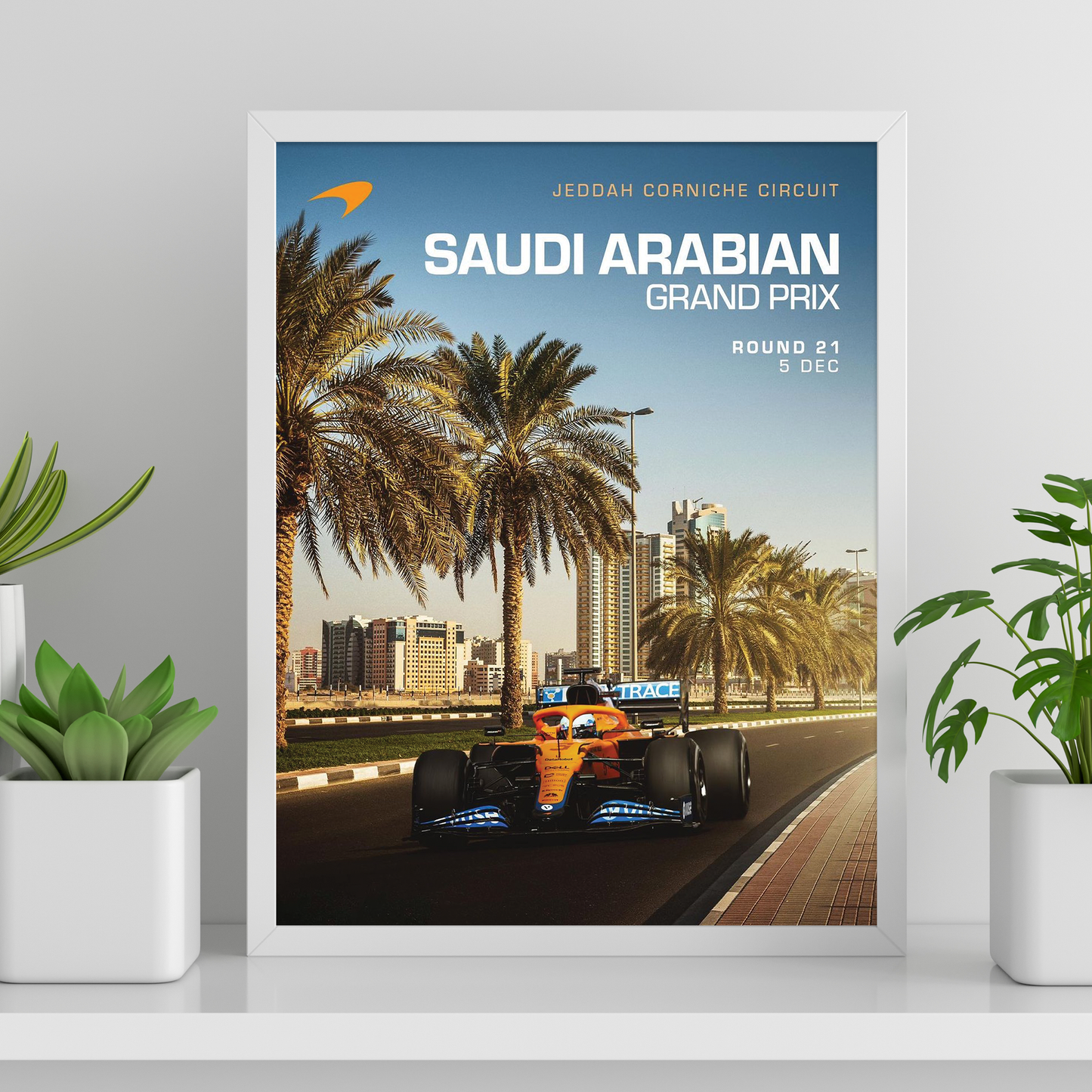 Saudi Arabia 2021 McLaren F1 Poster