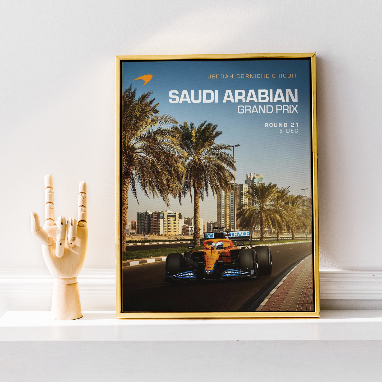Saudi Arabia 2021 McLaren F1 Poster