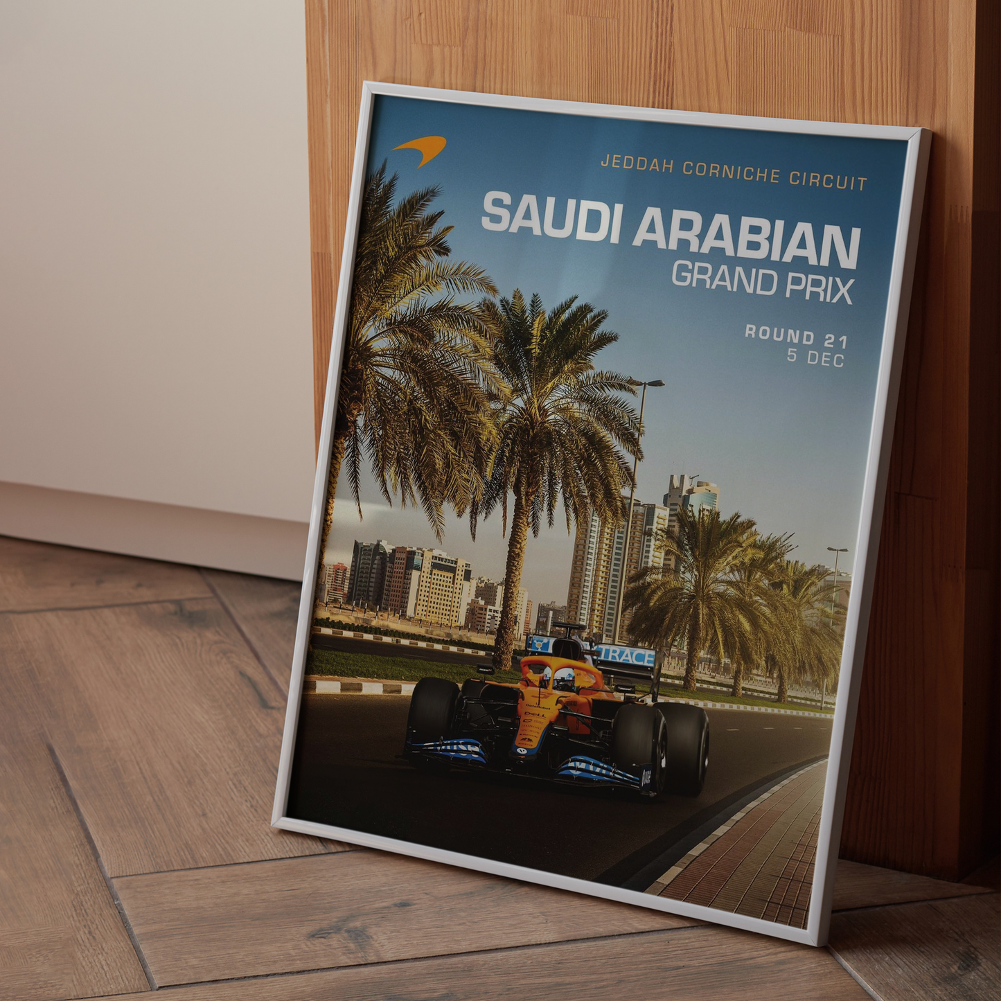 Saudi Arabia 2021 McLaren F1 Poster