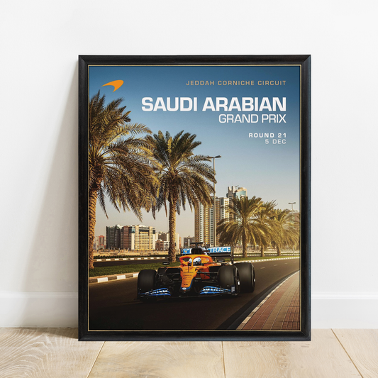 Saudi Arabia 2021 McLaren F1 Poster