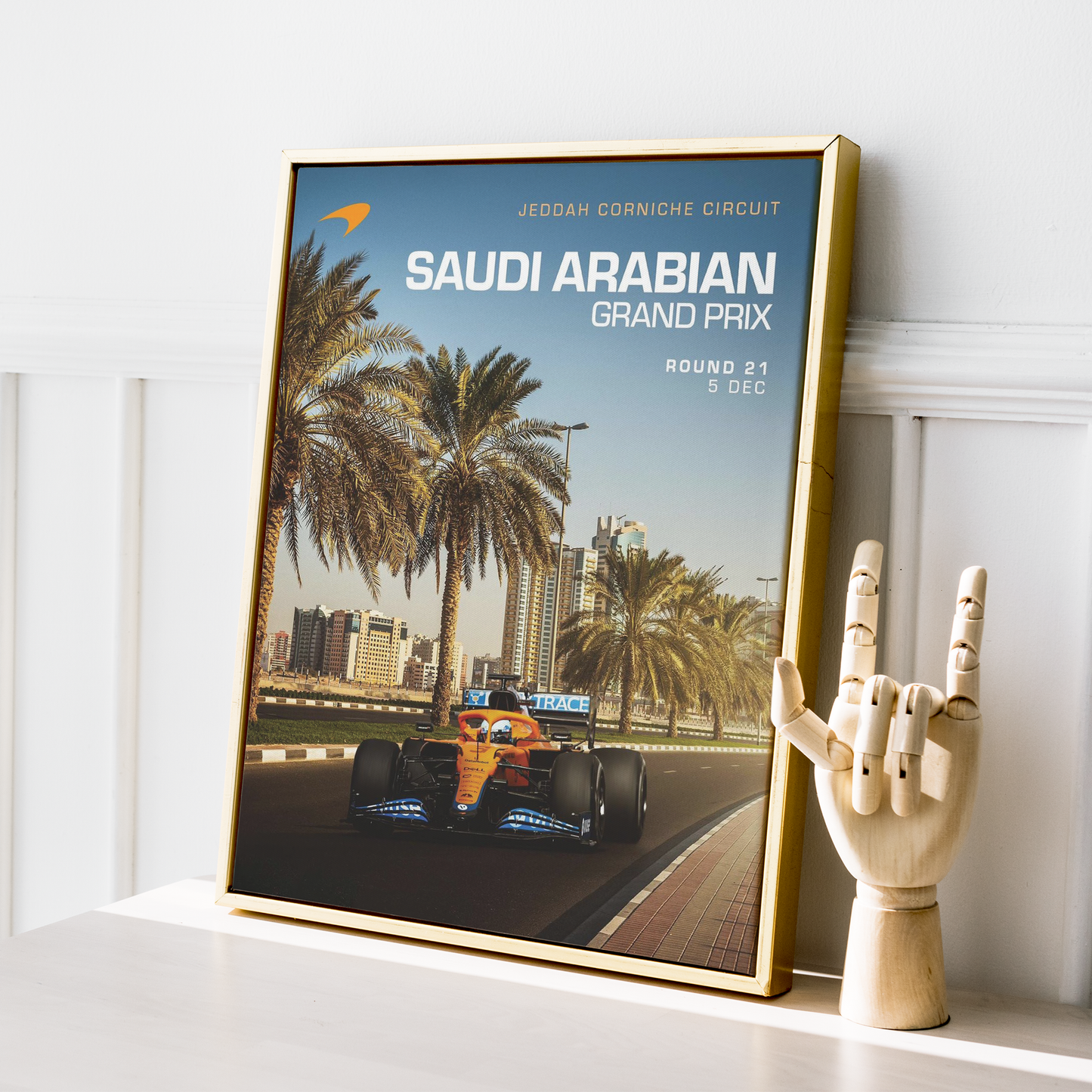 Saudi Arabia 2021 McLaren F1 Poster