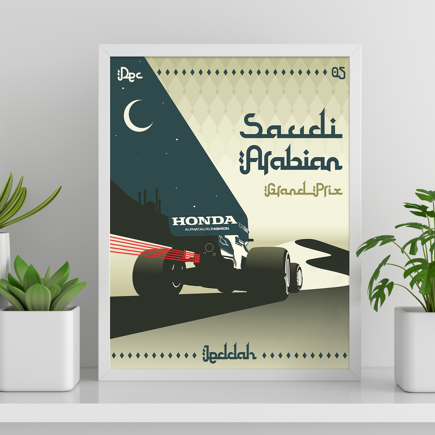 Saudi Arabia 2021 Alpha Tauri F1 Poster
