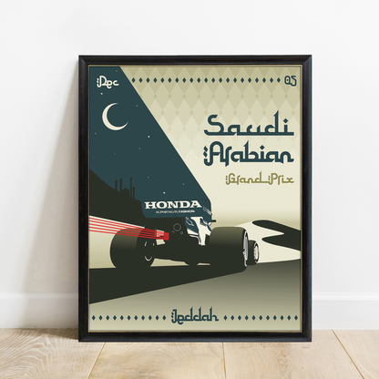Saudi Arabia 2021 Alpha Tauri F1 Poster