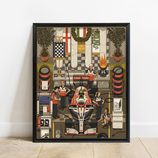 Italy 2021 Alfa Romeo F1 Poster