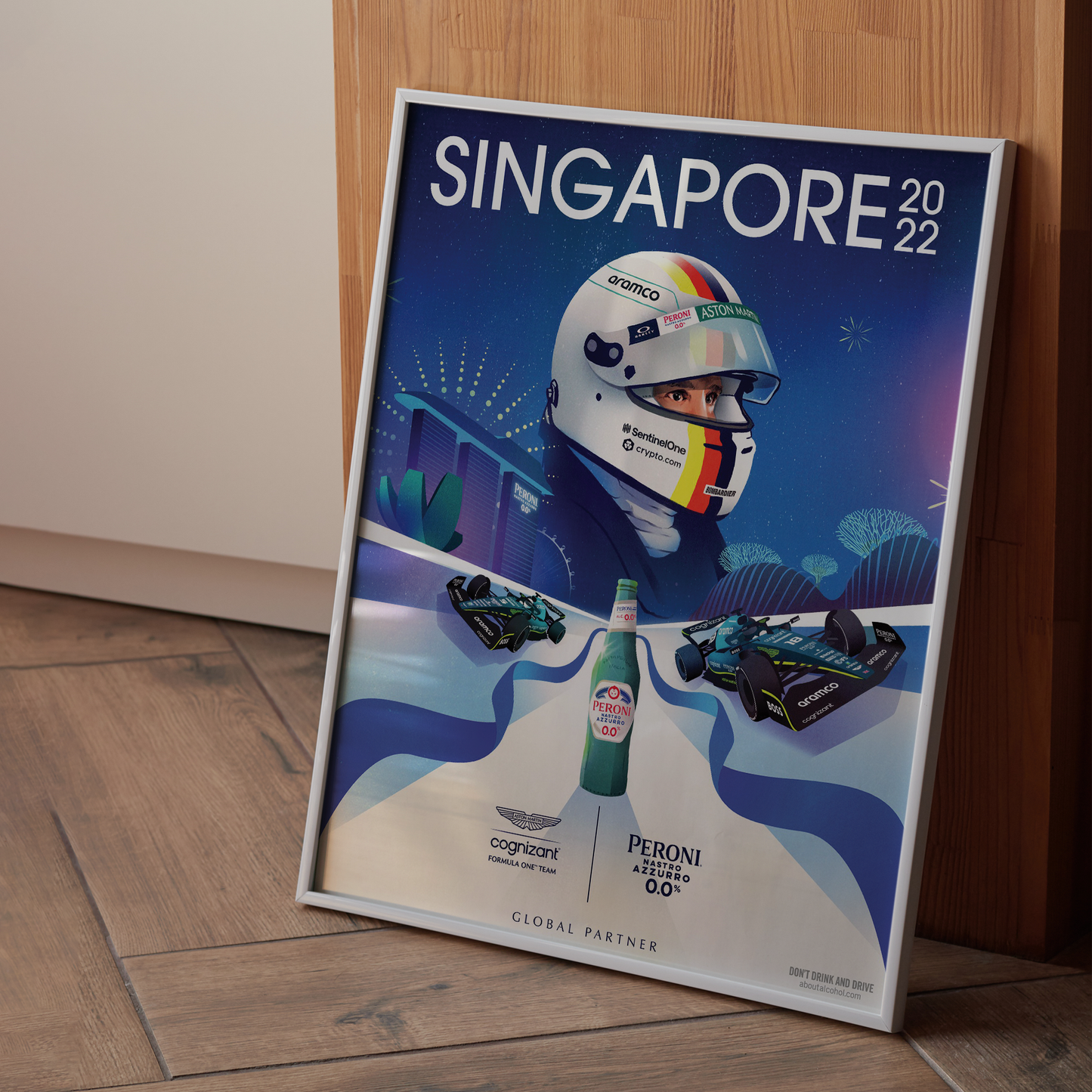 Singapore 2022 Aston Martin F1 Poster