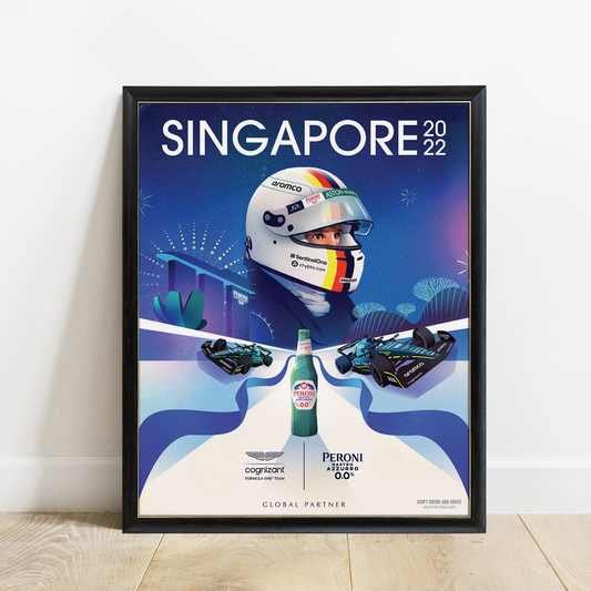 Singapore 2022 Aston Martin F1 Poster