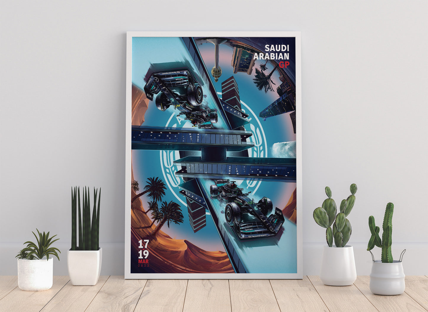 Saudi Arabia 2023 Mercedes F1 Poster