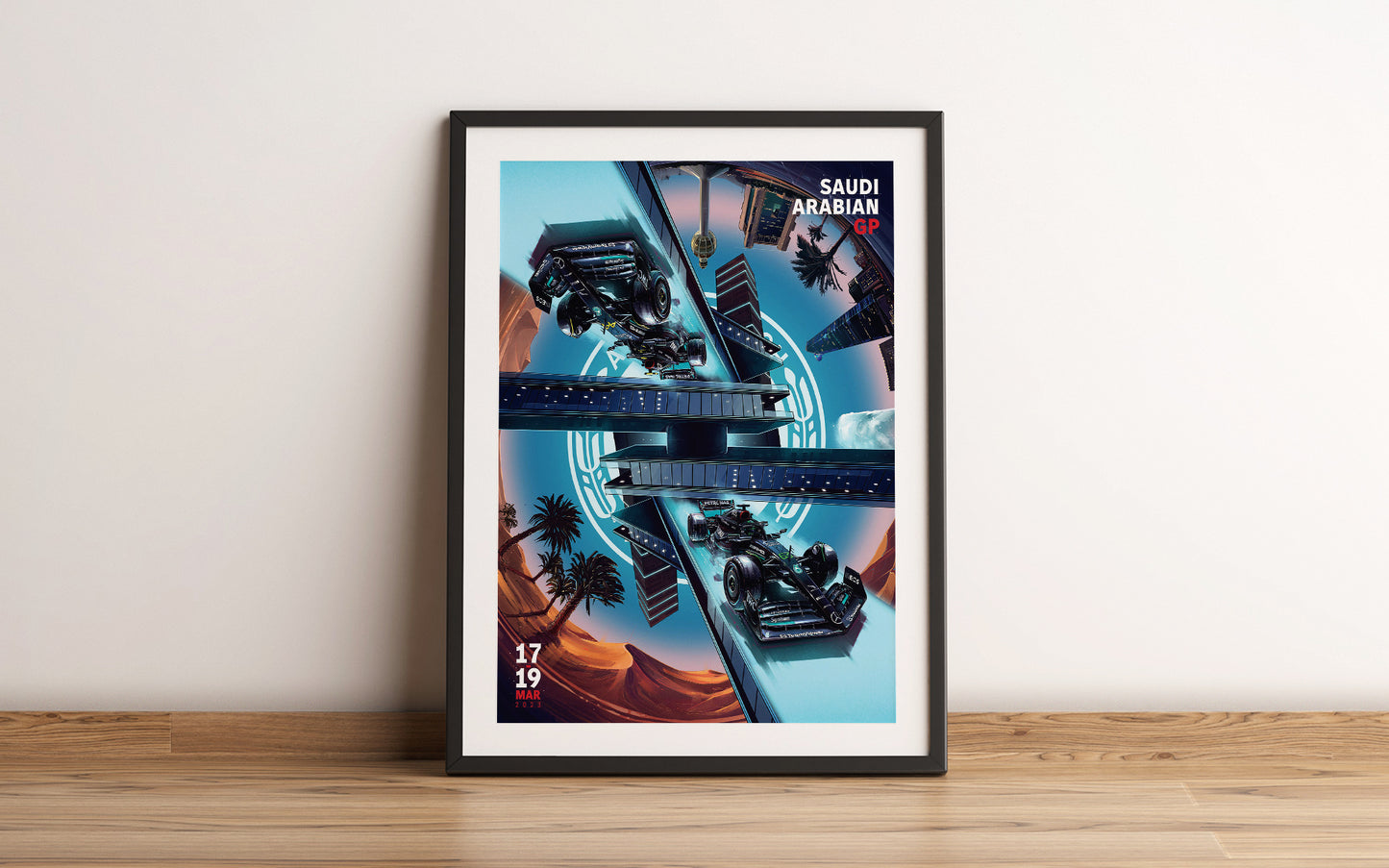 Saudi Arabia 2023 Mercedes F1 Poster