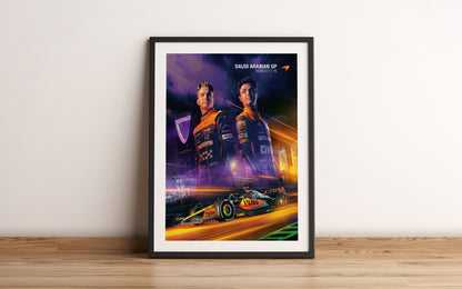 Saudi Arabia 2023 McLaren F1 Poster