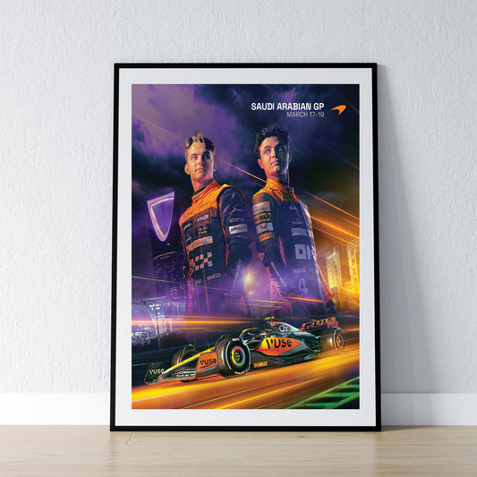 Saudi Arabia 2023 McLaren F1 Poster