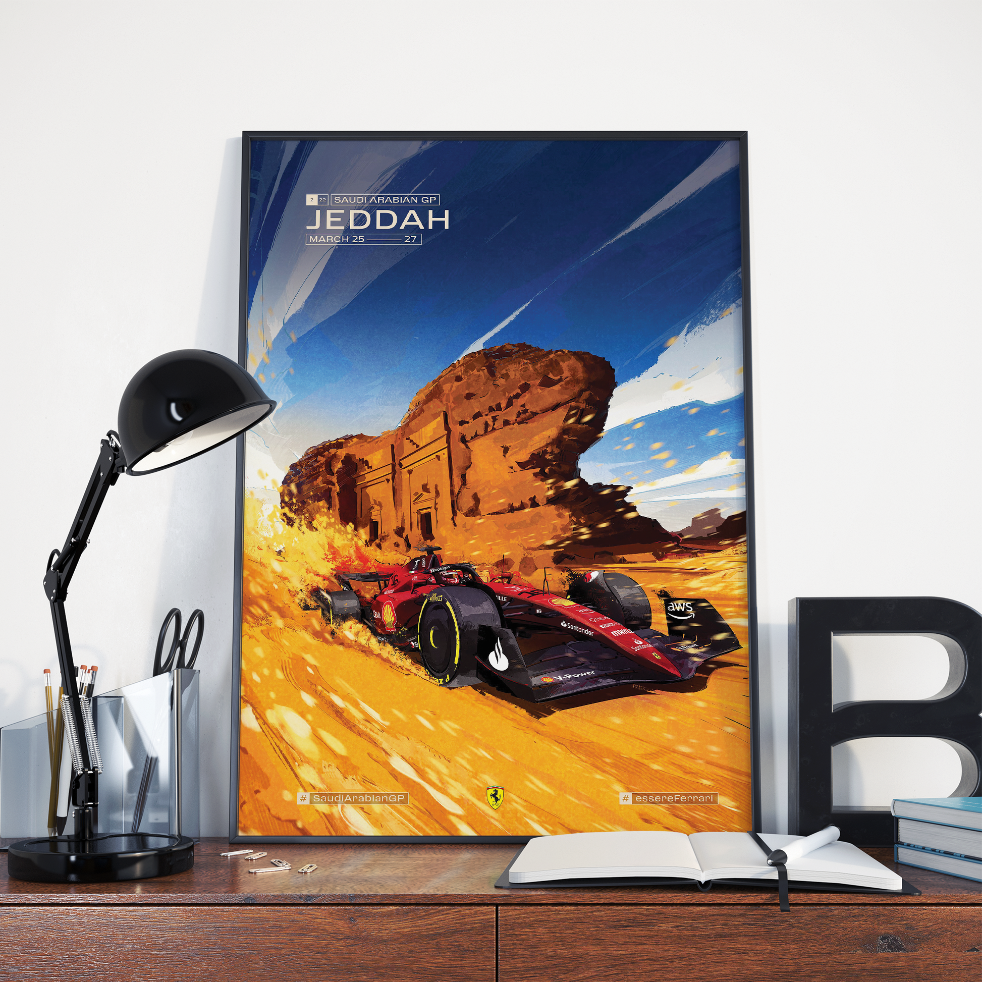 Saudi Arabia 2022 Ferrari F1 Poster image 0