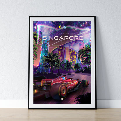 Singapore 2024 Ferrari F1 Poster image 0